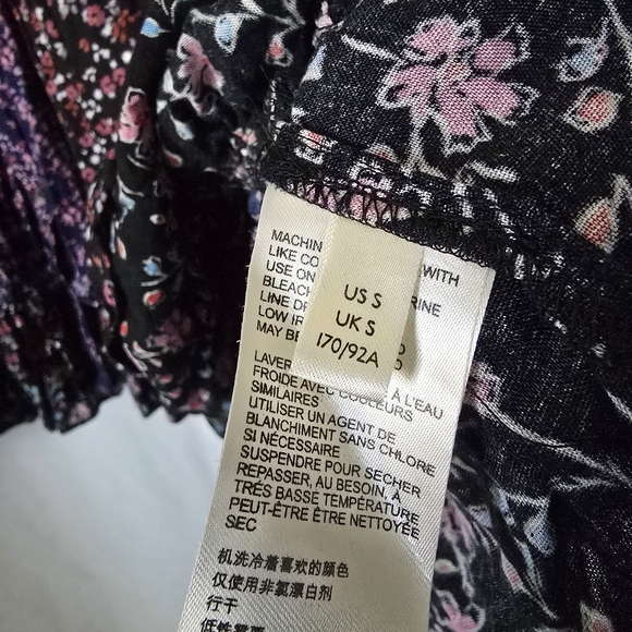 Free People Lost in You Floral Mini Dress Tunic Boho Cottagecore Oversized Small - Picture 5 of 8